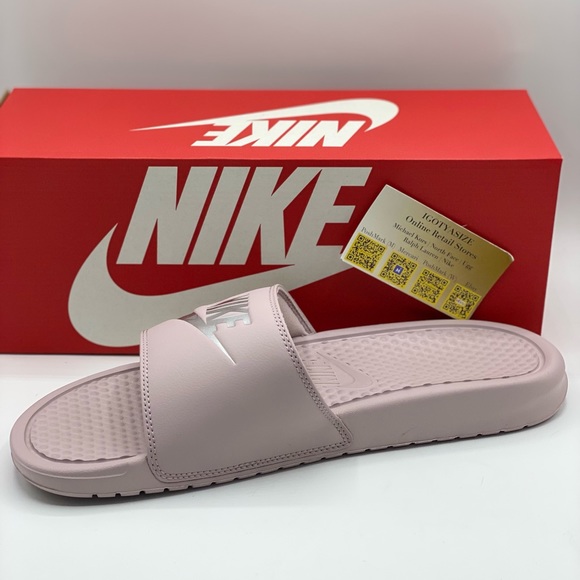 NIKE WOMENS BENASSI JDI SLIDES 343881-614 ROSE - Picture 3 of 6